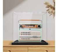 Espositore in acrilico, compatibile con blocchi radio vintage Lego 10334, base spessa antipolvere, organizer per regali da collezione (solo scatola) (2 mm)