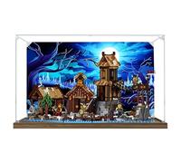 Espositore in acrilico, compatibile con Lego 21343 Village Toys, antipolvere, scatola portaoggetti, compatibile con Lego 21343 (solo vetrina, kit non incluso) (spray posteriore in legno)
