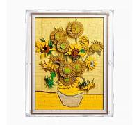 Espositore in acrilico, compatibile con Lego 31215 Sunflower cornice da parete, antipolvere, trasparente, scatola portaoggetti (solo vetrina)