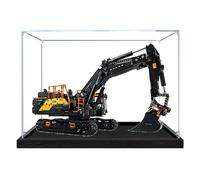 Espositore in acrilico, compatibile con Lego 42215, kit di scatole per giocattoli per escavatori, antipolvere, scatola portaoggetti, compatibile con Lego 42215 (solo custodia, kit non incluso) (nero)