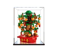 Espositore in acrilico compatibile con modello Le-go 40648 Money Tree, antipolvere, scatola trasparente, espositore (solo vetrina) (specchio nero 3 mm)