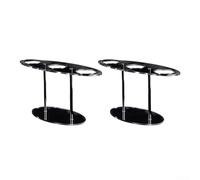 Espositore in acrilico con 3 fori per coni gelato, sushi, rotoli e uova, offre una presentazione consapevole dello spazio, per uso domestico e commerciale (nero)