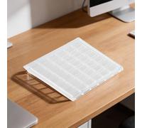 Espositore in acrilico con 36 scomparti, 12 x 12 cm, trasparente, per ricordi da spiaggia, viaggi, oggetti da collezione, piccoli tesori, chiusura sicura portatile