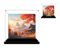 Espositore in acrilico da 3 mm per Lego 10348 modello bonsai in acero rosso, scatola trasparente antipolvere, compatibile con il modello Lego 10348 (modello non incluso) (sfondo)