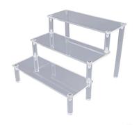 Espositore in acrilico, design multistrato staccabile, scaffale trasparente per profumi, gioielli, oggetti da collezione, cupcake, organizzazione domestica (3 strati 20 cm)