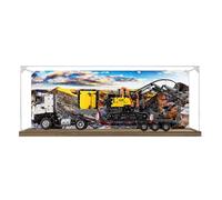 Espositore in acrilico per camion Lego 42175 ed escavatore elettrico, scatola trasparente antipolvere, compatibile con il modello Lego 42175 (modello non incluso) (sfondo-D)