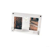 Espositore in acrilico per carte e foto da 7,6 cm, con quattro varianti di design, cornice trasparente per un'organizzazione e una presentazione efficaci (D)