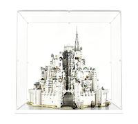 Espositore in acrilico per Le-go 11377, modello castello a torre bianca (trasparente, 3 mm)
