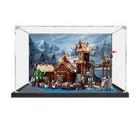 Espositore in acrilico per Le*go 21343 Viking Village Building Set, trasparente, antipolvere, compatibile con Lego 21343 (solo vetrina) (C)