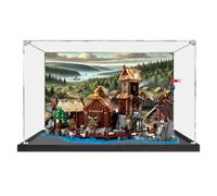 Espositore in acrilico per Le*go 21343 Viking Village Building Set, trasparente, antipolvere, compatibile con Lego 21343 (solo vetrina) (H)