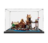 Espositore in acrilico per Le*go 21343 Viking Village Building Set, trasparente, antipolvere, compatibile con Lego 21343 (solo vetrina) (2 mm)