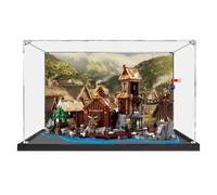 Espositore in acrilico per Le*go 21343 Viking Village Building Set, trasparente, antipolvere, compatibile con Lego 21343 (solo vetrina) (A)