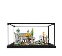 Espositore in acrilico per Lego 10316 Il Signore degli Anelli: Castello di Rivendell, scatola espositiva, antipolvere, compatibile con Lego 10316 (solo scatola espositiva) (telaio in lega trasparente