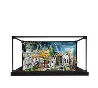 Espositore in acrilico per Lego 10316 Il Signore degli Anelli: Castello di Rivendell, scatola espositiva, antipolvere, compatibile con Lego 10316 (solo scatola espositiva) (cornice in lega di sfondo B
