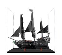 Espositore in acrilico per Lego 10365 Black Pearl Pirate Ship Building Set, antipolvere trasparente, solo vetrina, compatibile con Lego 10365 (3 mm)
