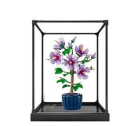 Espositore in acrilico per Lego 10372 modello fiori di ibisco, antipolvere, scatola trasparente, scatola espositiva compatibile con Lego 10372 (solo custodia, nessun modello) (telaio in lega 3 mm B)