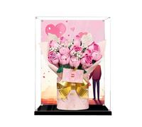 Espositore in acrilico per Lego 10374, modello rosa conservato, antipolvere, scatola trasparente, compatibile con 10374 (solo scatola) (sfondo A)