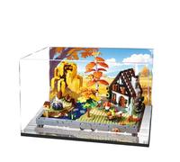 Espositore in acrilico per Lego 11372 Set di costruzioni da giardino autunnali, scatola trasparente antipolvere, solo vetrina, compatibile con Lego 11372 (spray posteriore+specchio B)