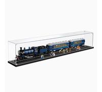 Espositore in acrilico per Lego 21344 Orient Express, scatola trasparente antipolvere, scatola portaoggetti, compatibile con il modello Lego 21344 (modello non incluso) (base nera 2 mm)