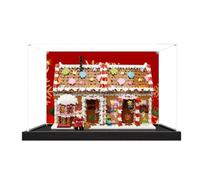 Espositore in acrilico per Lego 40809, set di casetta di pan di zenzero | Espositore in acrilico per Lego 40809, set di casa di pan di zenzero festivo, scatola antipolvere compatibile con Lego 40809