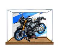 Espositore in acrilico per Lego 42159, antipolvere, trasparente, da collezione, giocattoli, compatibile con 42159 (solo vetrina, kit non incluso) (spray per retro in legno)