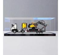 Espositore in acrilico per Lego 42175 modello di camion ed escavatore, scatola trasparente antipolvere con supporto alto (solo scatola)
