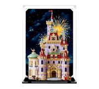Espositore in acrilico per Lego 43263 Il castello della Bella e la Bestia, espositore trasparente antipolvere (modello non incluso) (base nera 3 mm)