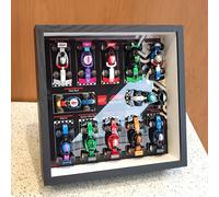 Espositore in acrilico per Lego 71049 F1 Racing, cornice per foto, compatibile con 71049 (modello non incluso) (stile nero)