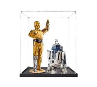 Espositore in acrilico per Lego 75398+75379 c-3po/r2-D2 Robot Combination, robusta scatola espositiva 35,8 x 35,8 x 47 cm (modelli esclusi) (trasparente (3 mm)