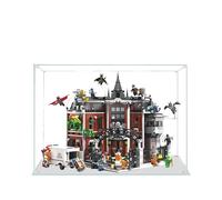 Espositore in acrilico per Lego 76300 Arkham Asylum, antipolvere, scatola trasparente, compatibile con Lego 76300 (solo custodia, nessun modello) (trasparente, 2 mm)