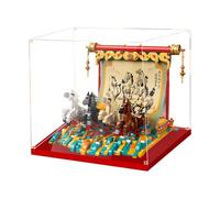 Espositore in acrilico per Lego 80119 cavalli al galoppo e grandi piani per il modello di Capodanno, scatola antipolvere, scatola trasparente, scatola espositiva compatibile con 80119 (solo scatola