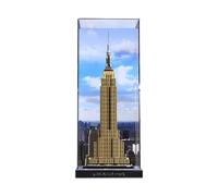 Espositore in acrilico per Lego Architecture Empire State Building 21046, antipolvere, anti-UV, idea regalo (sfondo C (25 x 15 x 60))