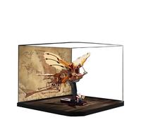 Espositore in acrilico per modellini Lego 10363, antipolvere, scatola trasparente, compatibile con Lego 10363 (solo custodia, nessun modello) (stampa integrata)