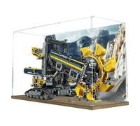 Espositore in acrilico per modello Lego 42055 con escavatore a benna, scatola antipolvere da 3 mm, espositore compatibile con Lego 42055 (modello non incluso) (sfondo A)