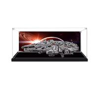 Espositore in acrilico per set di modelli di mattoni Star Wars Ultimate Millennium Falcon 75192, contenitore antipolvere anti-UV (sfondo A)