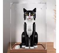 Espositore in acrilico trasparente, compatibile con il modello Lego 21349 di gatto, armadio antipolvere autoassemblante, organizer per oggetti da collezione (solo scatola) (G: 3 mm color legno)