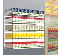 Espositore in Acrilico Trasparente - Organizer con Spinta Automatica, vetrina al Dettaglio a 2-7 Livelli, 86x27x80 cm, Perfetto per Il Merchandising e Gli espositori di Negozi