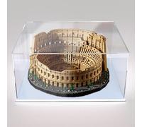 Espositore in acrilico trasparente per Lego 10276 Colosseo, espositore da collezione, trasparente, antipolvere, per riporre oggetti (solo custodia) (base bianca)
