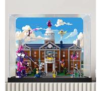 Espositore in acrilico trasparente per Lego 76294 X-Men X-Mansion, espositore da collezione, trasparente, antipolvere, scatola portaoggetti (solo custodia) (sfondo 3 mm)