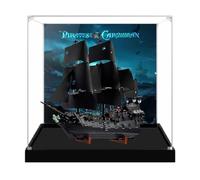 Espositore in acrilico trasparente per modello Le-go 10365 Pirate Ship, scatola trasparente, scatola portaoggetti, scatola espositiva, compatibile con modello 10365 (solo vetrina) (versione sfondo)