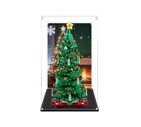 Espositore in acrilico trasparente per modello Le-go 40573 Albero di Natale, scatola trasparente, scatola portaoggetti, scatola espositiva, compatibile con modello 40573 (solo vetrina) (versione