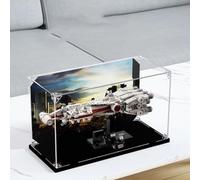 Espositore in acrilico trasparente, per modello Lego 75376 Starships, scatola trasparente, scatola portaoggetti, scatola espositiva, compatibile con modello 75376 (solo scatola espositiva) (base nera)