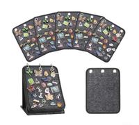 Espositore in feltro progettato con cinque scomparti protettivi per organizzare spille e spille in un unico posto (grigio scuro)