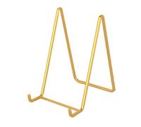 Espositore in ferro per piatti, ideale per ufficio e casa, con scrivania e ferro da stiro, dimensioni: 13 x 9 x 3 cm, realizzato in metallo, robusto e affidabile, realizzato per durare nel tempo (oro