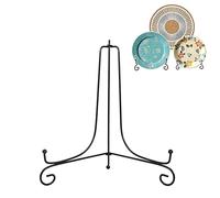 Espositore in ferro Yosoo, 4 "- 10" Cavalletto in metallo Tavolo classico Espositore da tavolo Scodella Piatto Cornice per foto Scodella Libro Illustrazione Supporto per piatti Decorazione Nero (10 ")