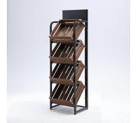 Espositore in legno 3/4 piani per snack e prodotti, vendita al dettaglio | Grande scaffale multistrato per supermercato, cucina, cipolle e patate(D-4 Tier)