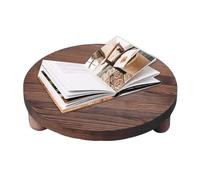 Espositore in legno, alzata rotonda per piante, vassoio decorativo per bagno, porta saponetta in legno di fattoria, vassoio in legno per interni, per tavolo, piano di lavoro, lavabo, decorazione per