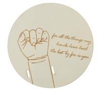 Espositore in legno con incisione per nascita, per neonati e neo genitori, pietre miliari della crescita