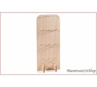 Espositore in legno da banco porta gioielli rettangolare con 13 ganci