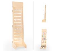 Espositore in Legno, da Terra, per Blister, 8 Ganci Inclusi, H. 165 cm